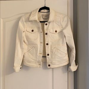 Pilcro and the Letterpress cream denim jacket XS